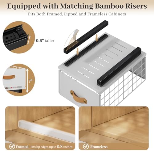 Pull Out Cabinet Organizer, Slide-Out Pantry Shelves, Fits Framed Cabinets - Image 2