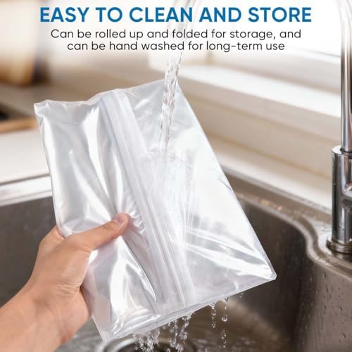 KISEER 10 Pack Clear Garment Bags for Hanging Clothes, 24 x 40 Inch Plastic Clothes Cover Bags with Zipper for Jackets Dresses Suits Coats Shirts - Image 7