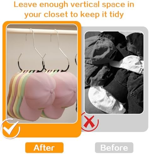 4 PCS Hat Organizer for Baseball Caps, Black Hat Storage Hook Stainless Steel Hat Hangers for Closet Hat Rack Hat Holder for Baseball Caps Cap Organizer for Cap Tank Top Belt Tie Purse Bra - Image 5