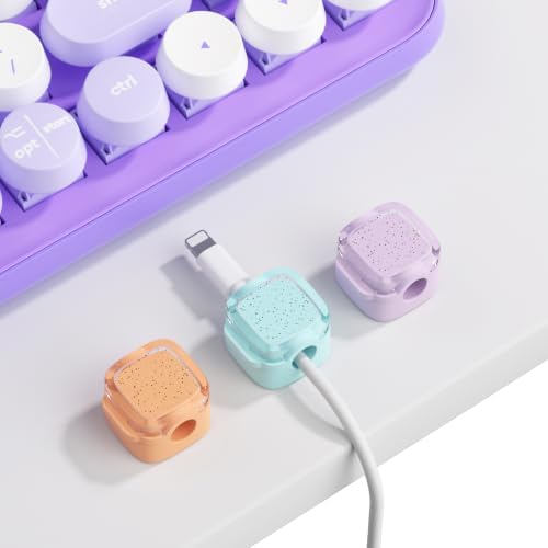 Glitter Magnetic Cable Clips, 2027 Cute Sparkly Charger Cord Holder - Image 4