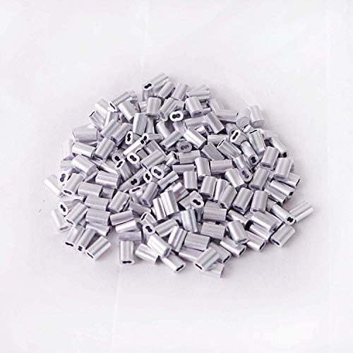 1/16 Cable Ferrule 200PCS, Aluminum Crimping Loop Sleeve for Wire Rope by HIGOOD