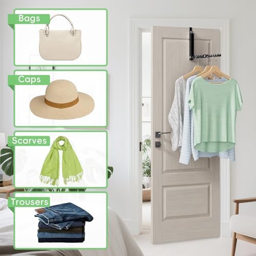Foldable Over the Door Hooks, Over the Door Hanger for Space Saving - Image 2