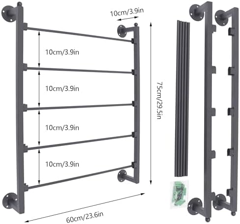 5 Layer Wall Scarf Display Tie Rack Ribbon Organizer Wrapping Paper Holder - Image 6