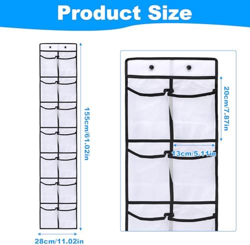 CTTZCKJ Over The Door Organizer For Cruise Ships|Magnetic Door Organizers with 14-Pocket for Cruise Ship|61"x11"|Cruise Over the Door Organizer,Magnetic Shoe Rack for Cruise,Behind-Door Storage - Image 2