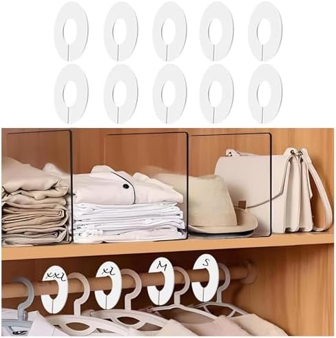 10-Pack Closet Dividers for Hanging Clothes by mioule