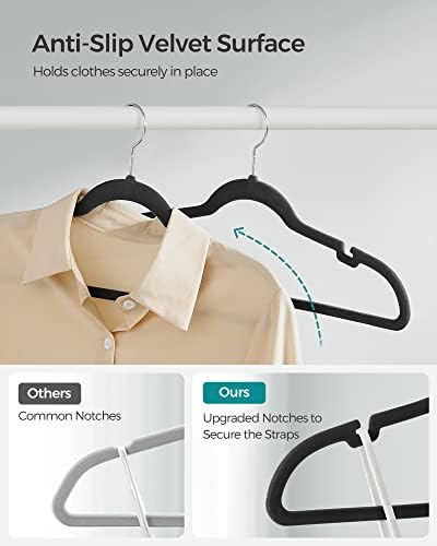 SONGMICS Velvet Hangers 30 Pack, Non-Slip Clothes Hangers, Space-Saving - Image 3