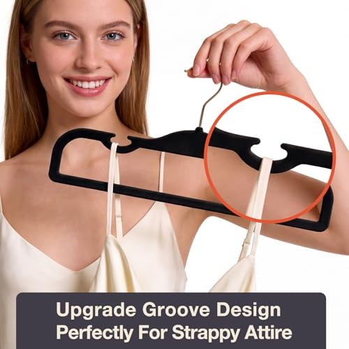 Velvet Pants Hangers 20 Pack Velvet Hangers Non Slip,for Pants Coat - Image 4