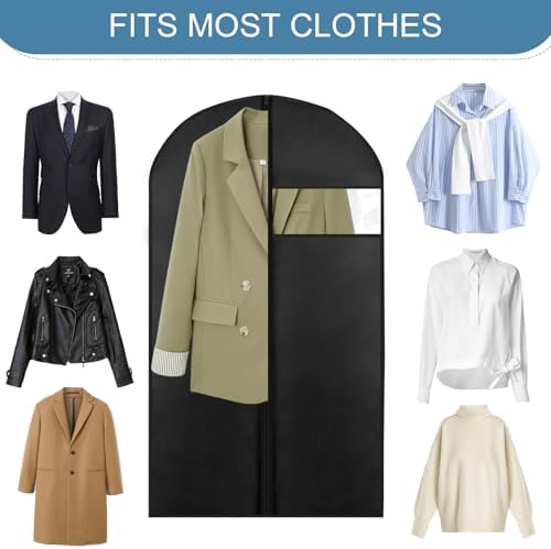 Garment Bag Suit Bag for Storage 40 inch, Washable Suit Cover for T-Shirt, Jacket, Suits, Coats(7 packs) - Image 5