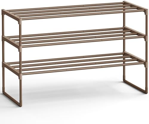 SONGMICS Shoe Rack, 3-Tier Shoe Organizer, Metal Storage Shelf by SONGMICSbySONGMICSHOME