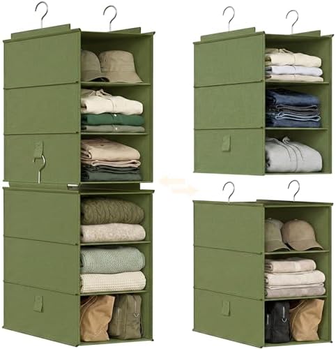 Extra Deep Hanging Closet Organizers and Storage, 2 Pack 3-Shelf by Ofiray-home