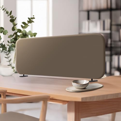 DECOLAB Desk Divider, Privacy Tabletop Partition Panel 48"x18", Taupe - Image 3
