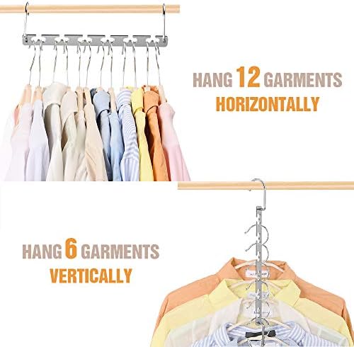 Metal Magic Hangers Space Saving Clothes Hangers Closet Space Saver Clothing Hanger Oragnizer for Wardrobe Space,Wrinkle-Free Clothes（Pack of 20） - Image 6