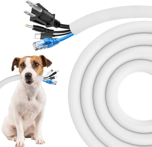 Secbolt Cord Protectors from Pets No Chew, 10FT - 1/2 Inch, White by Secbolt