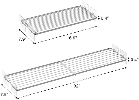 Closet Tension Shelves Expandable Cabinet Organizer Wire Shelf Metal DIY Divider Separator for Cabinet Wardrobe Cupboard Pantry Kitchen Bedroom - Image 3