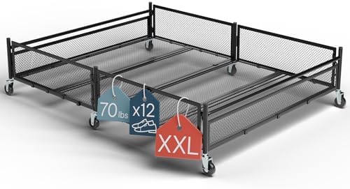 Under Bed Storage with Wheels, Large 65L, Heavy Duty Metal, Holds 70lb by NEATWAY