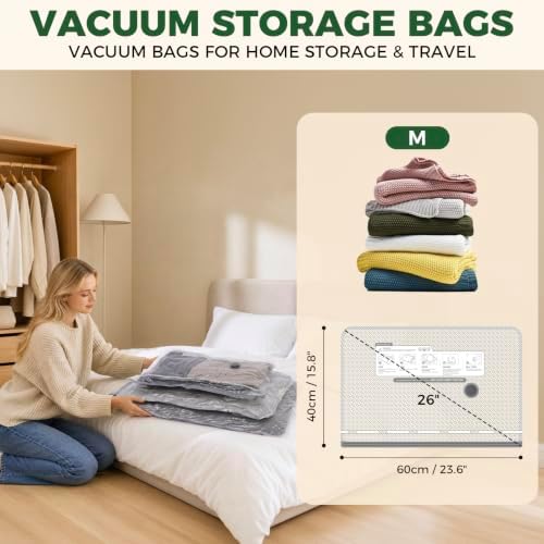 Vacuum Storage Bags with Cordless Digital Pump - 10 Medium - Image 2