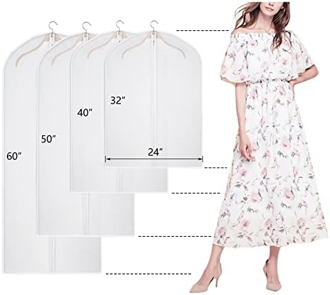 32 Inch Garment Bag 12 Pack Suit Bag for Storage Clothes Cover - Image 2