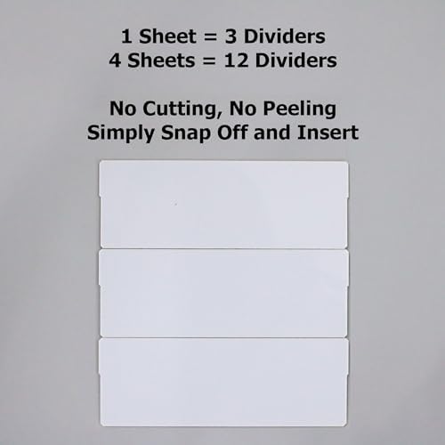 (12-Pack) Large Drawer Dividers compatible with Craft Cabinet and Hardware Storage Organizers, (Dividers Only) - Image 3