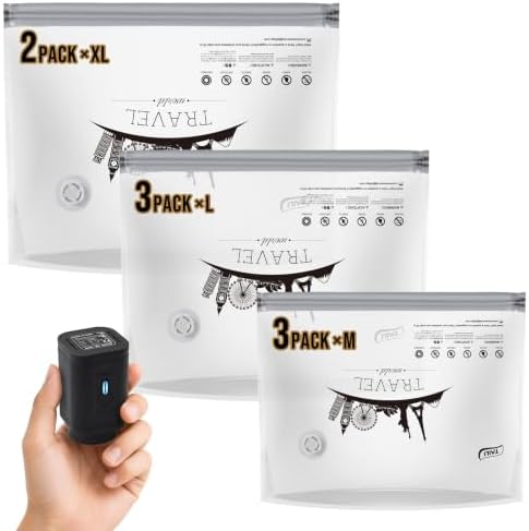 TAILI Vacuum Storage Bags with Rechargeable Pump, 8 Combo(3M+3L+2XL) by TAILI