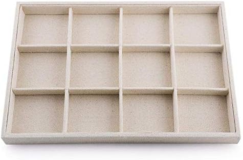 Oirlv Stackable Jewelry Tray,Linen Jewelry Organizer for Drawer by Oirlv