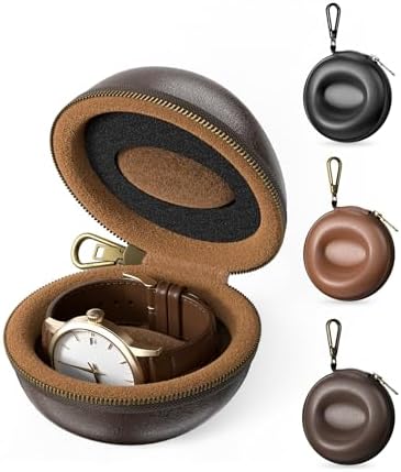 ProCase Single Watch Travel Case with Carabiner Clip, EVA Hard Shell by ProCase