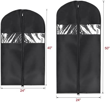 Univivi Garment Bags Suit Bag for Storage and Travel, 40/50 Inch, Set of 6 - Image 2