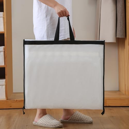 72" Wedding Dress Garment Bags Foldable Dress Bag for Long Gowns Traveling Protector Cover for Hanging Clothes with Zipper (White) - Image 3