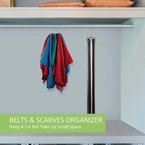2 Pack Belt Hangers for Closet, Rotating Belt Organizer, Holds 48 Belts - Image 6