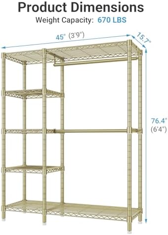 VIPEK V7 Garment Rack with Shelves Portable Closet for Hanging Clothes - Image 5