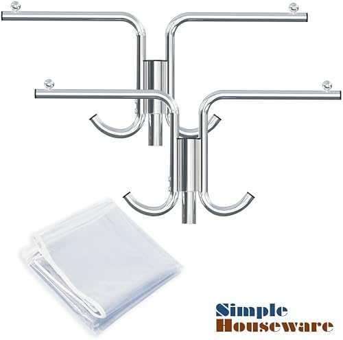 Simple Houseware Cover and Tube Bracket (Z-Base Garment Rack NOT Included) - Image 2