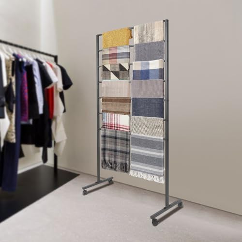 7 Tiers Rolling Display Tie & Scarf Rack Towel Belt Hanger - Image 7