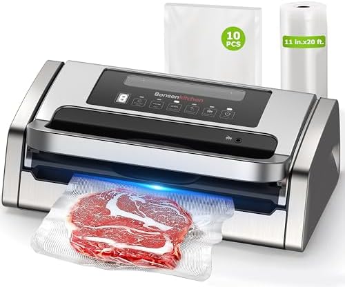 Bonsenkitchen Vacuum Sealer Machine with Globefish Technology, Low-Noise by Bonsenkitchen