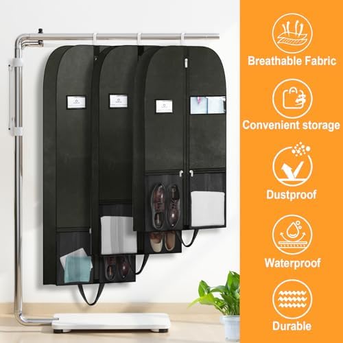 Long Garment Bag 60'' for Womens Dress Long Gowns Hanging Clothes - Image 5