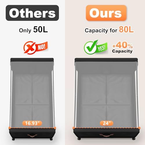 80L Large Under Bed Storage with Wheels, 2-Pack XXL Underbed Shoe Storage - Image 2
