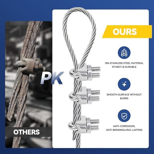 12 Pcs 5/16 inch Wire Rope Clips,Wire Rope Clamp,Cable Clamp - Image 4