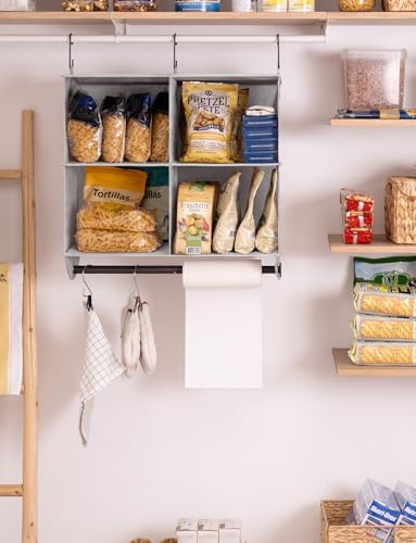 StorageWorks Hanging Closet Organizer with Rod, 4 Sections, 2 Tiers - Image 6