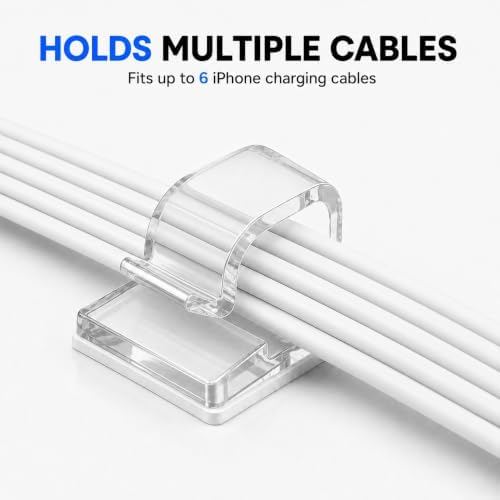 100PCS Cable Clips, Abnii Adhesive Wire Cord Organizer, Small - Image 6