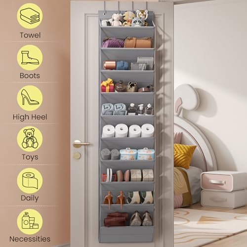 Mefirt XXL Clear Over the Door Shoe Organizer for Closet Fit 30 Pairs ﻿ - Image 2