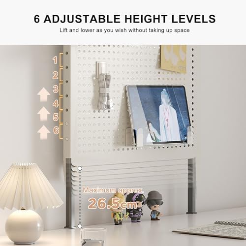 Clamp Desk Shelf, Combination Pegboard Kit, Office Partition Panel, Floating nizer, Green Vertical Desktop Storage for Home & Office (60cm) - Image 5