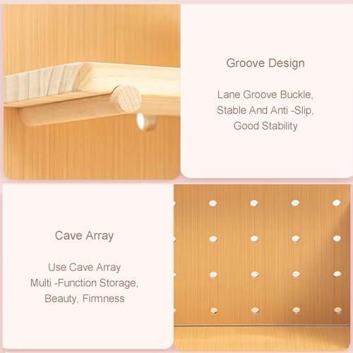 1pc Freestanding Peg Board Room Divider - Solid Wood Privacy Screen for Home, Office, and Trade Shows(White,160x80cm) - Image 5