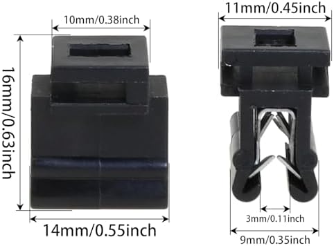 Heyous 20PCS 16x14x10mm Cable Tie Brackets Plastic Edge Mount Clip Fastener Organizer for Cord Organization - Image 2