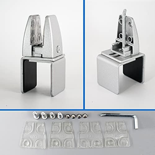 Aluminum Vertical Clamp Partition Board Acrylic Desk Divider Support Clamp for Clear Shield for Desktop Countertop Reception - Image 4