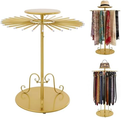 Rotating Scarf Organizer Purse Display Shawl Tie Rack Belt Hanger by kunghei