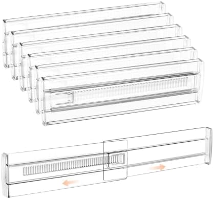 Adjustable Drawer Dividers 11.3-20in Organizer for Dresser (6) by Dkovnck