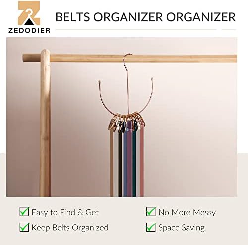ZEDODIER Belt Hanger for Closet, Belt Organizer, Multiple Belts Storage - Image 2