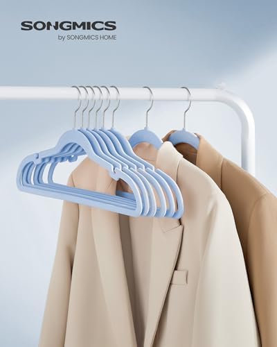 SONGMICS Velvet Hangers 50 Pack, Non-Slip Clothes Hangers, Space-Saving - Image 2