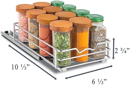 Pull Out Cabinet Organizer for Spices, Cans 6-1/2 "W x 10-1/2"D x 2-3/4”H - Image 3