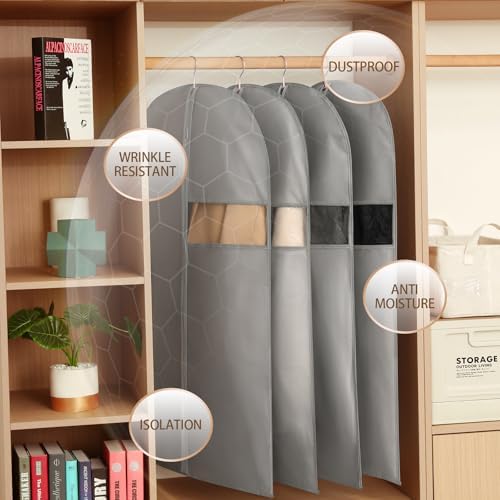 Kimmama Dress Bags for Gown, Garment Bag for Hanging Cloth, 23.6" x 65" - Image 5