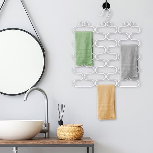 Deco Brothers Scarf Hanger for Closet, 23 Loop, White - Image 5
