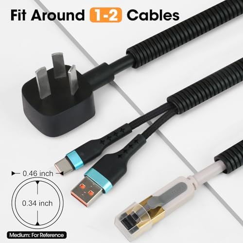 120 FT Wire Loom 3/8 Inch, Split Wire Loom Tubing Wire Conduit, Wire Protector Tubing – Black - Image 2